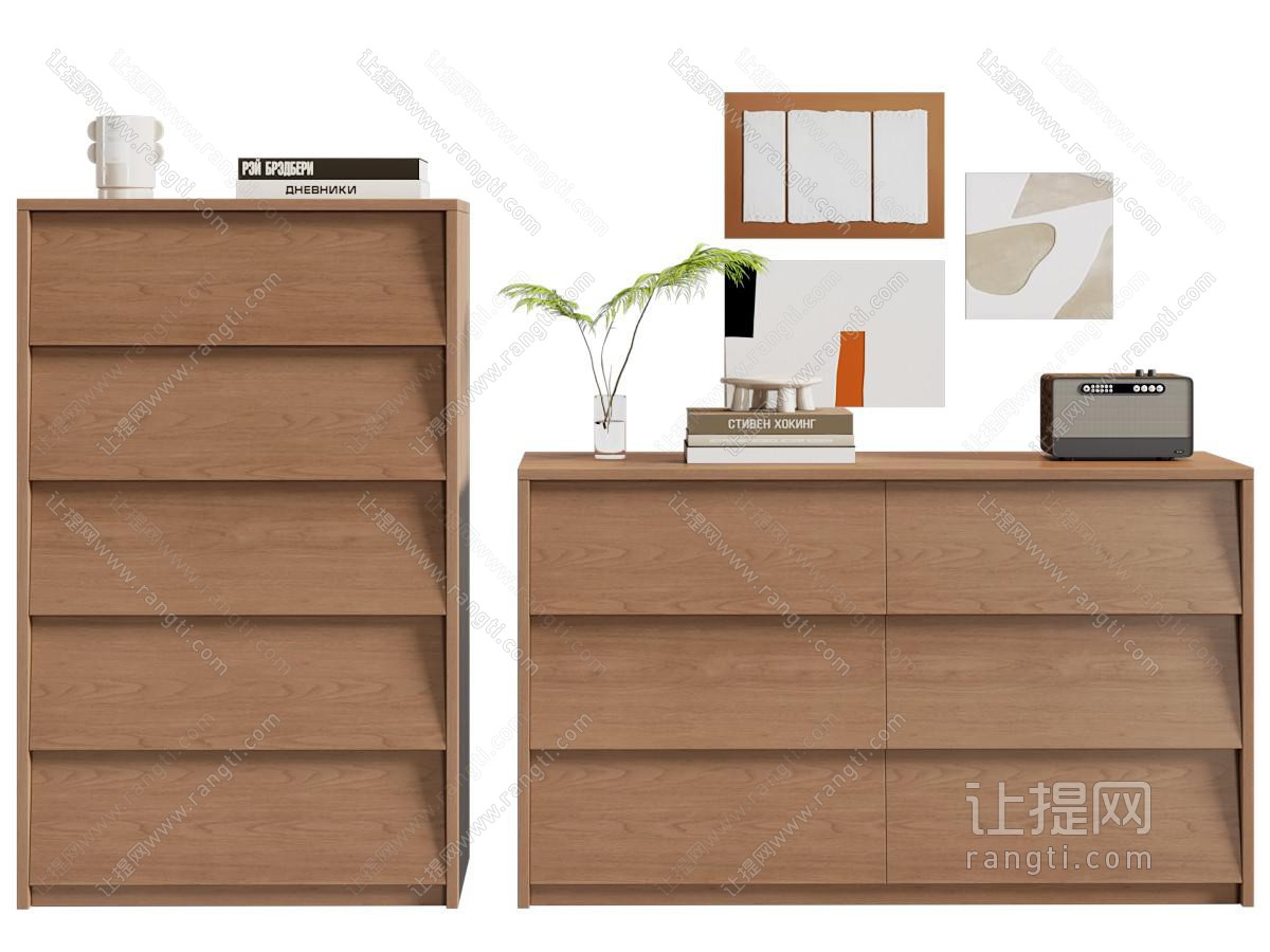 现代中古风玄关柜 边柜