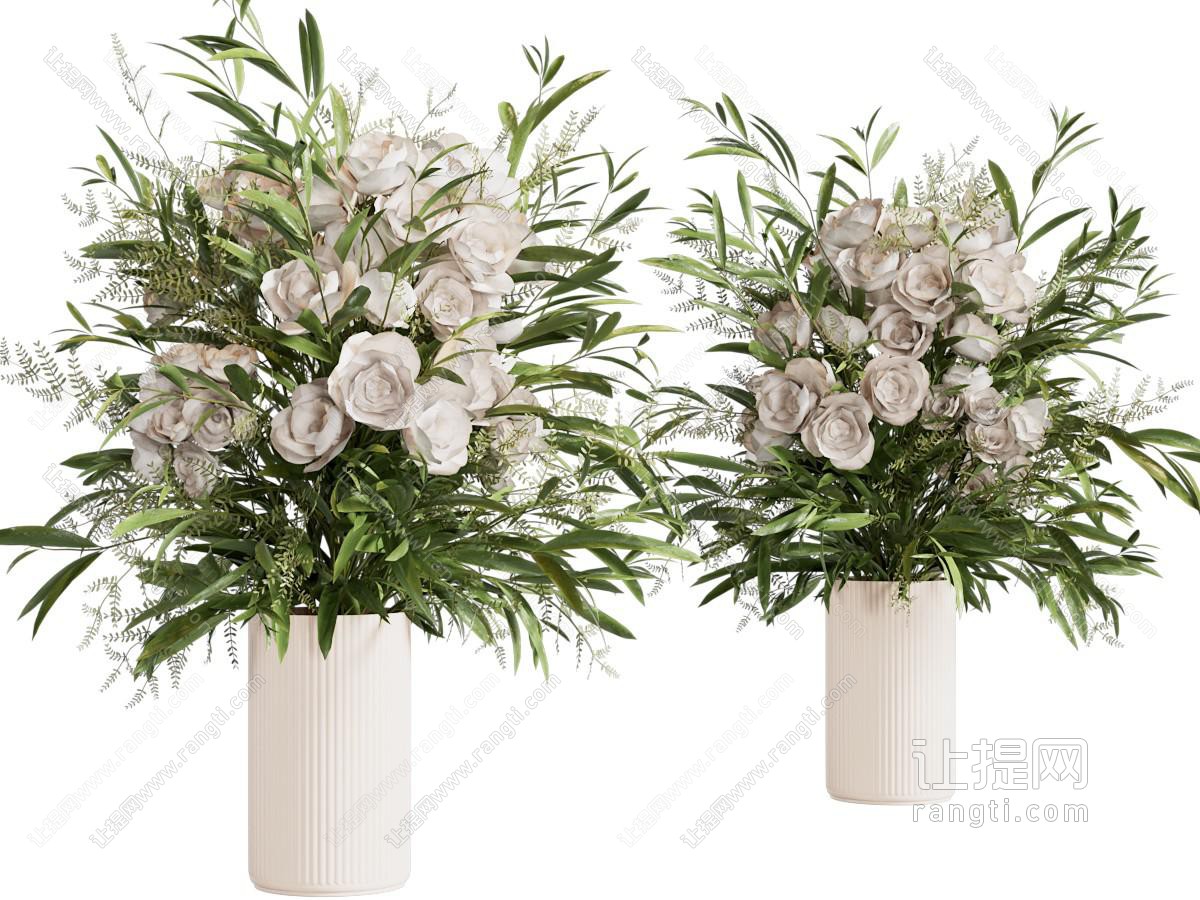 现代陶瓷花瓶花卉