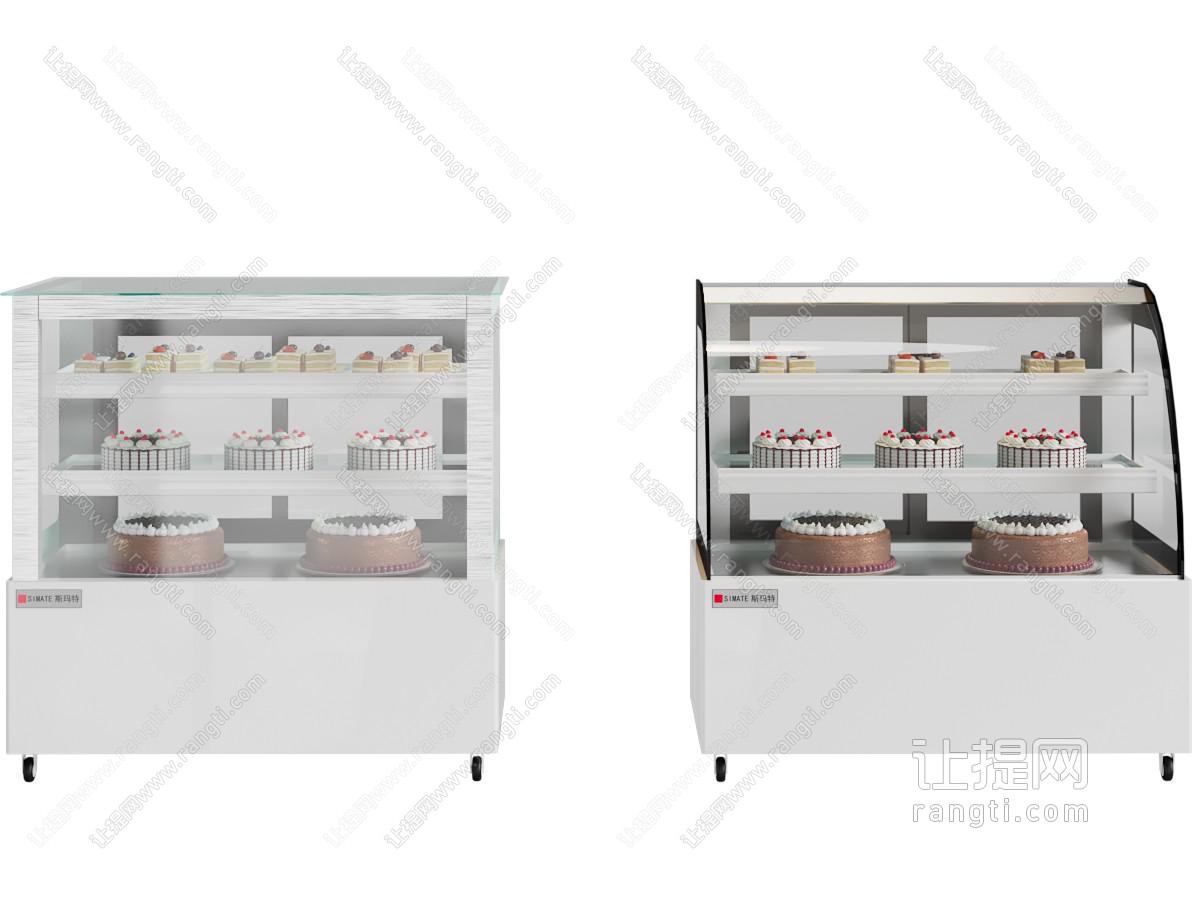 现代蛋糕 甜点展柜 展台