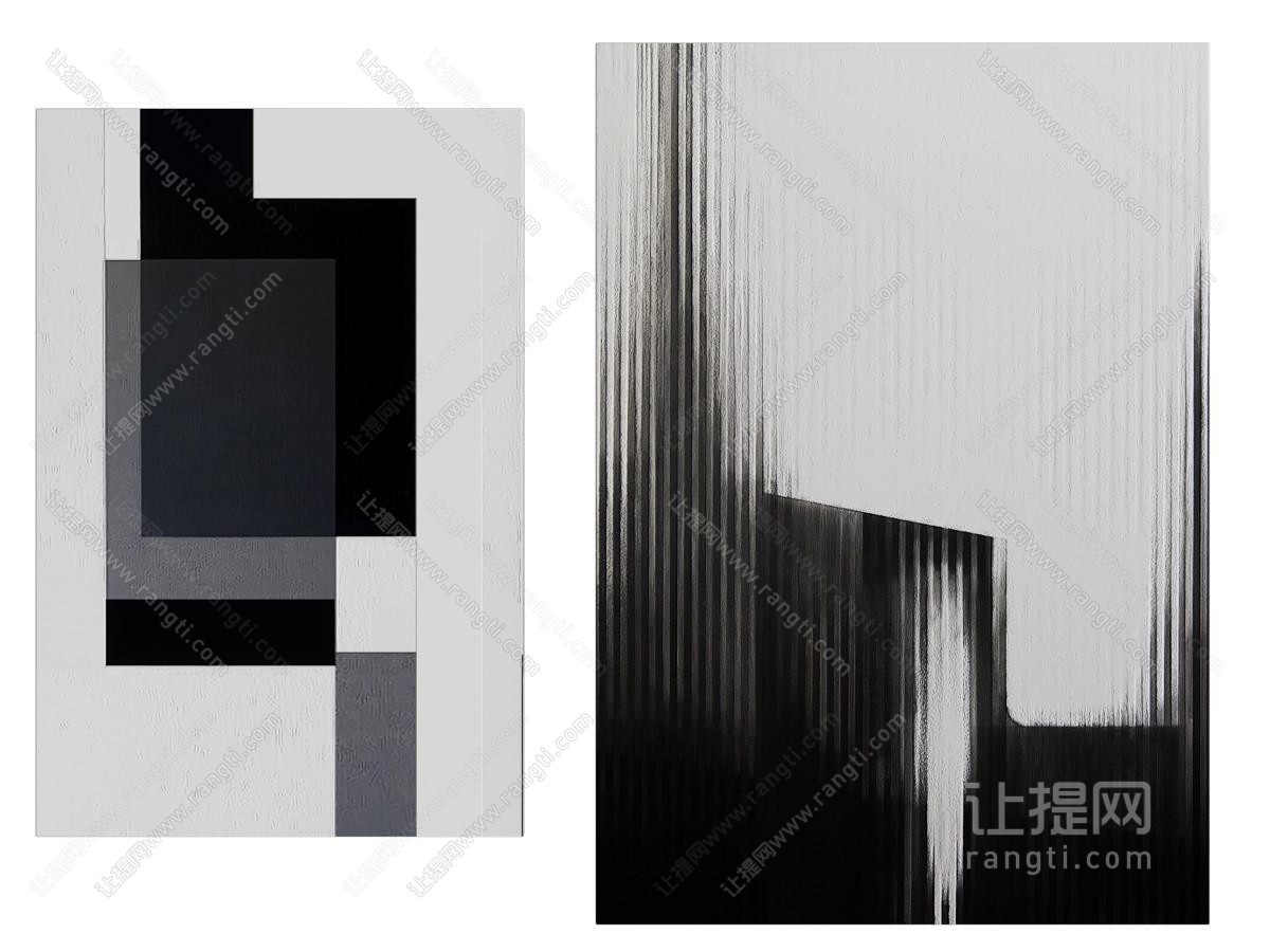 现代黑白装饰挂画