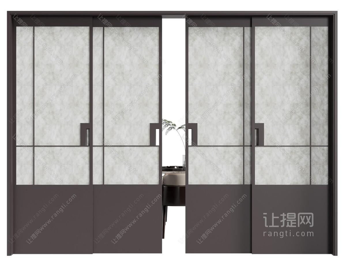 现代中古风推拉门