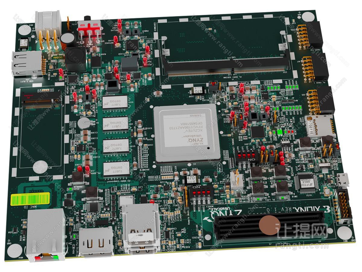 现代电脑芯片 主板 电路板 电子元器件 PCB板