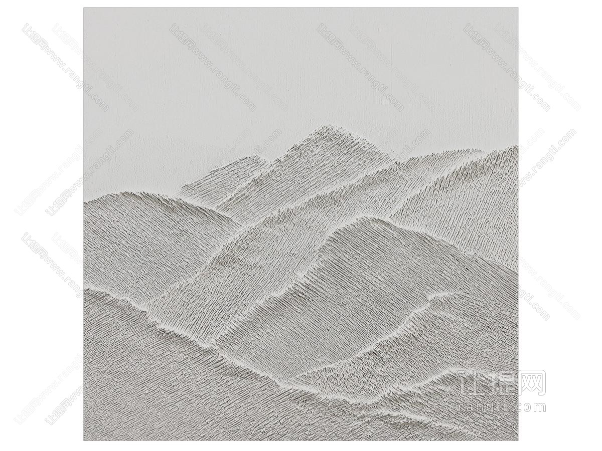 现代肌理画 立体山脉装饰挂画