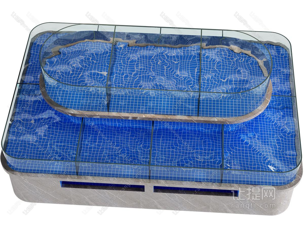 现代海鲜池 展台 水生动物鱼缸