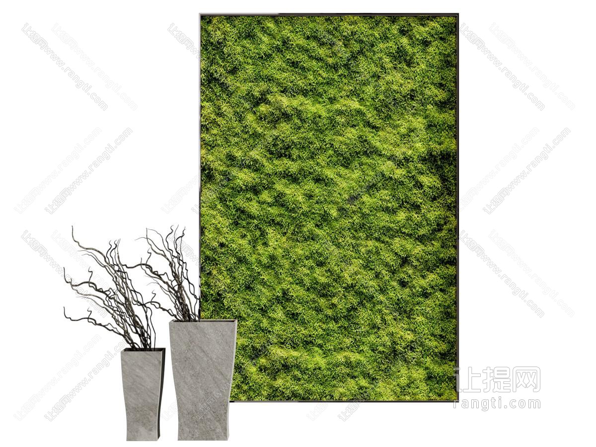 现代植物墙装饰挂画