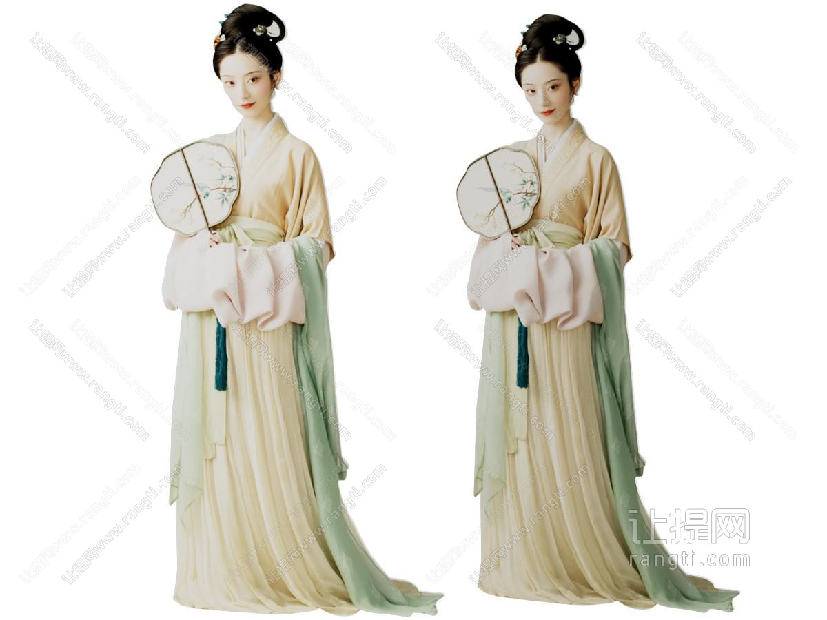 现代身穿汉服的女子 女人