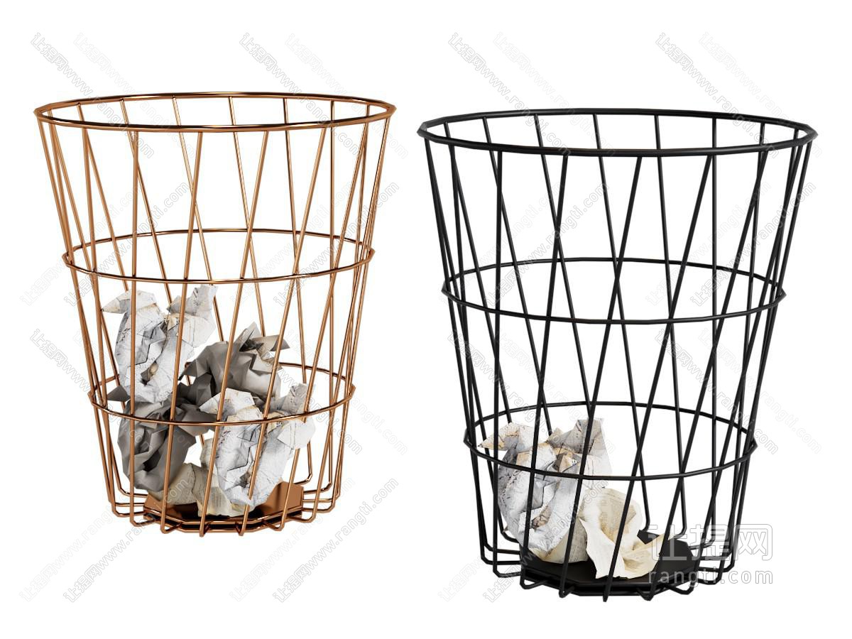 现代金属网垃圾桶 垃圾筐