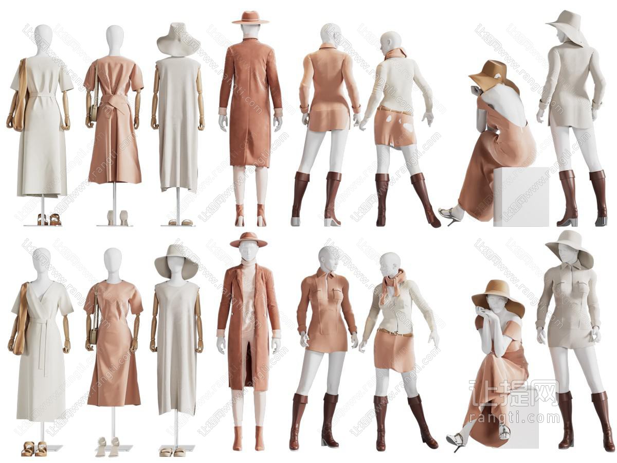 现代服装店女装模特 美陈