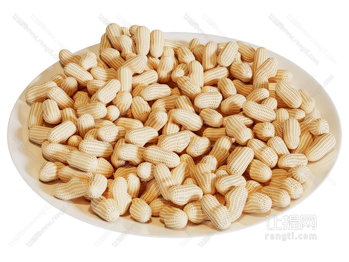 现代盘装花生 坚果 食物