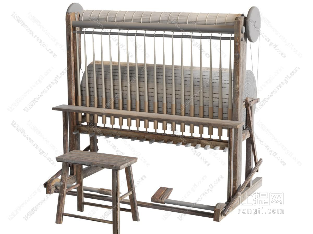 现代老式织布机 纺纱机 生活用品