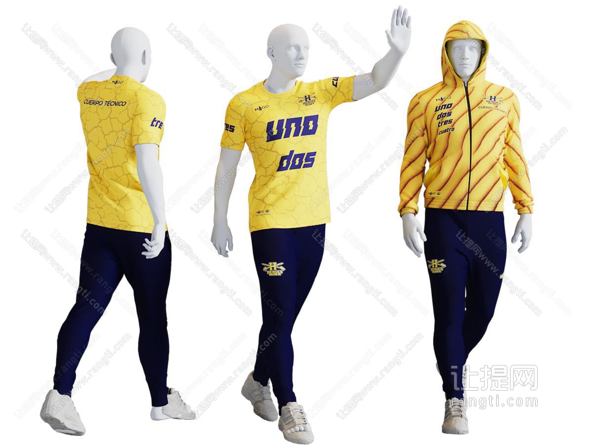 现代男装运动服模特