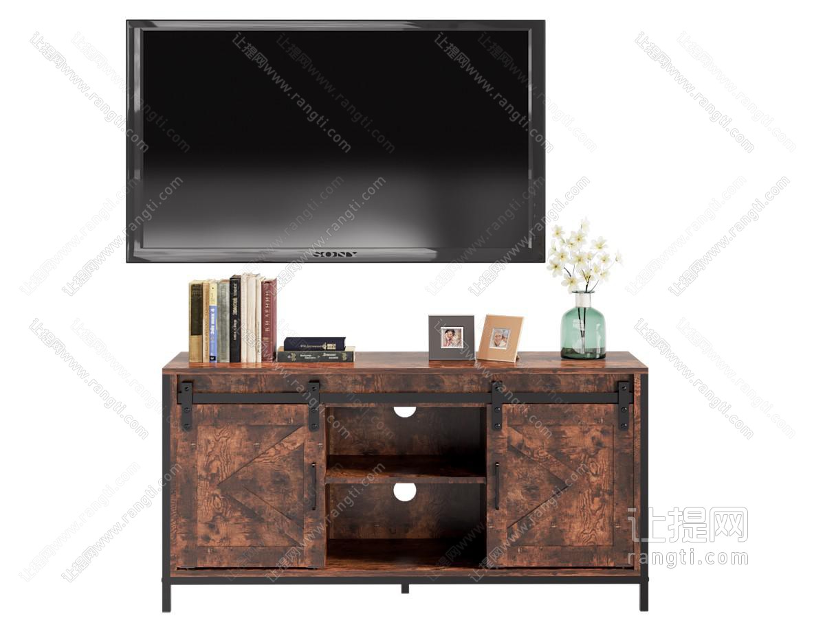 工业风loft中古风玄关柜 边柜 电视