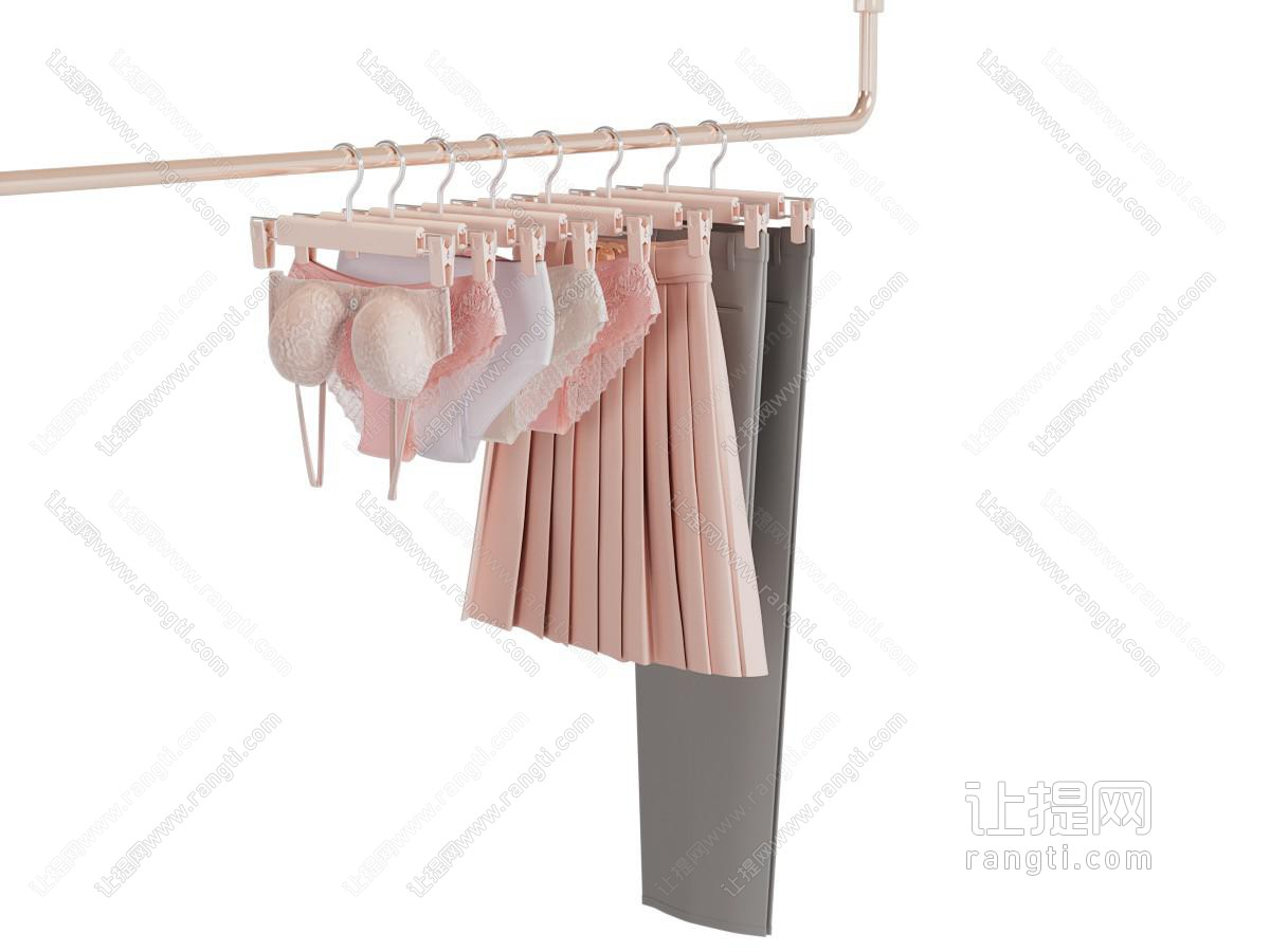 现代衣架 衣服
