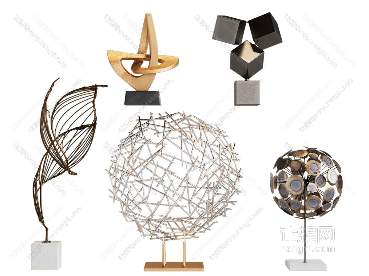 现代工艺品摆件组合