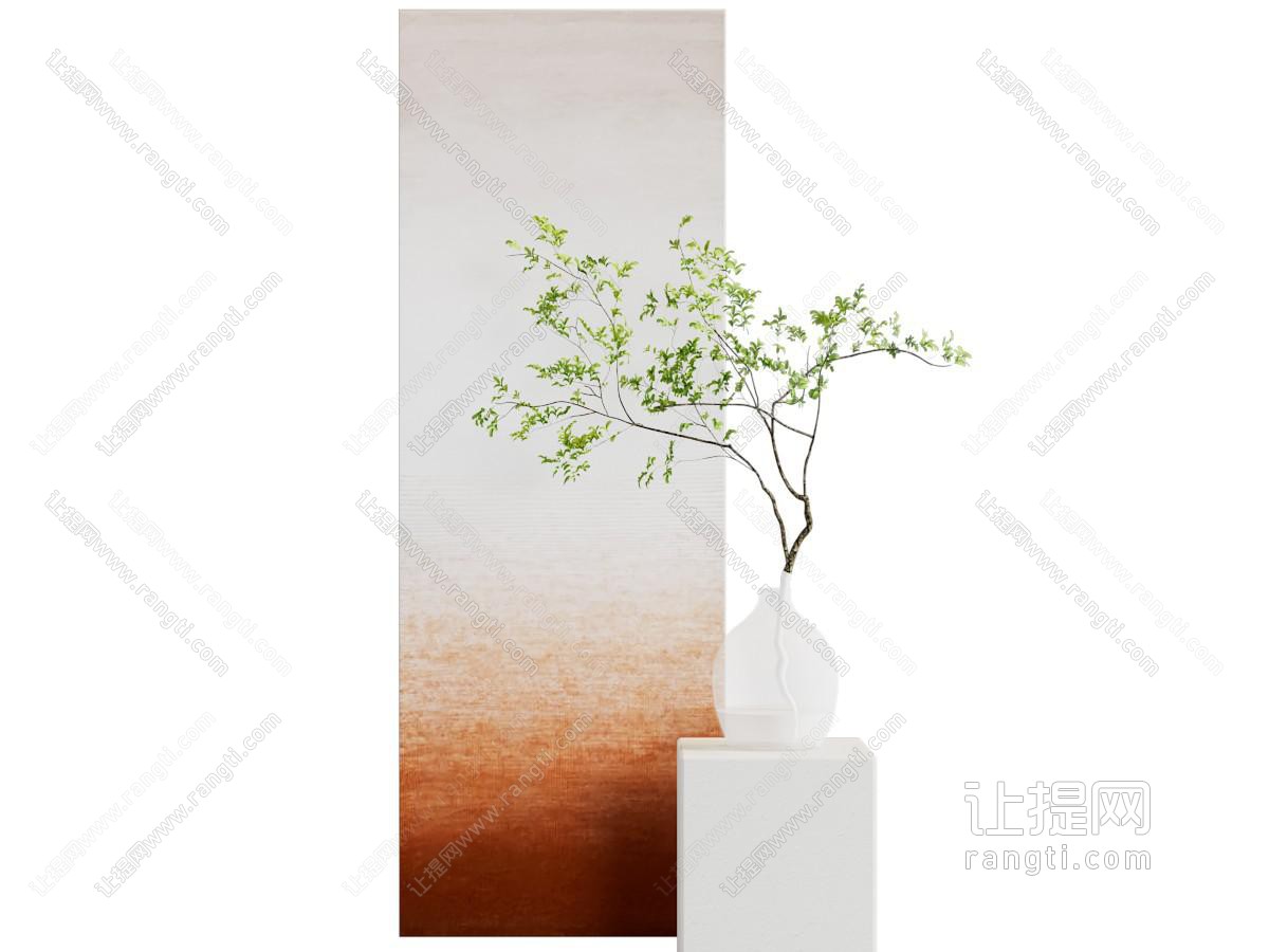 现代装饰挂画 花瓶花卉