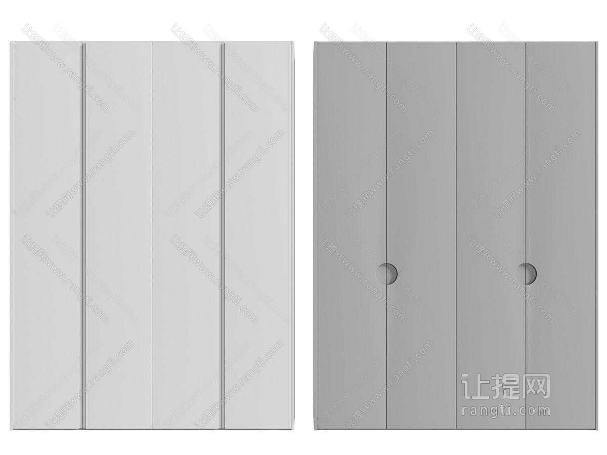 现代隐藏拉手的衣柜