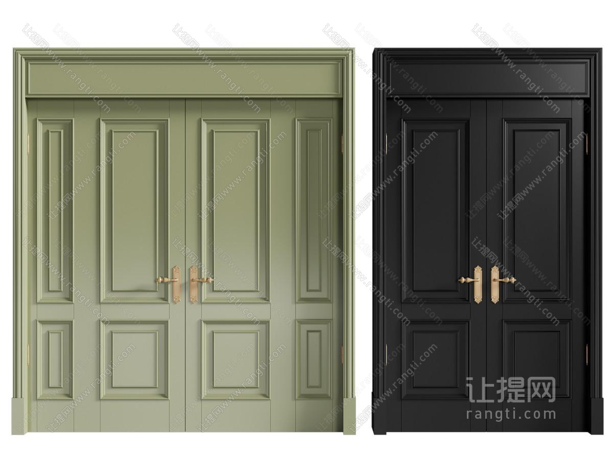 美式双开门 大门 平开门