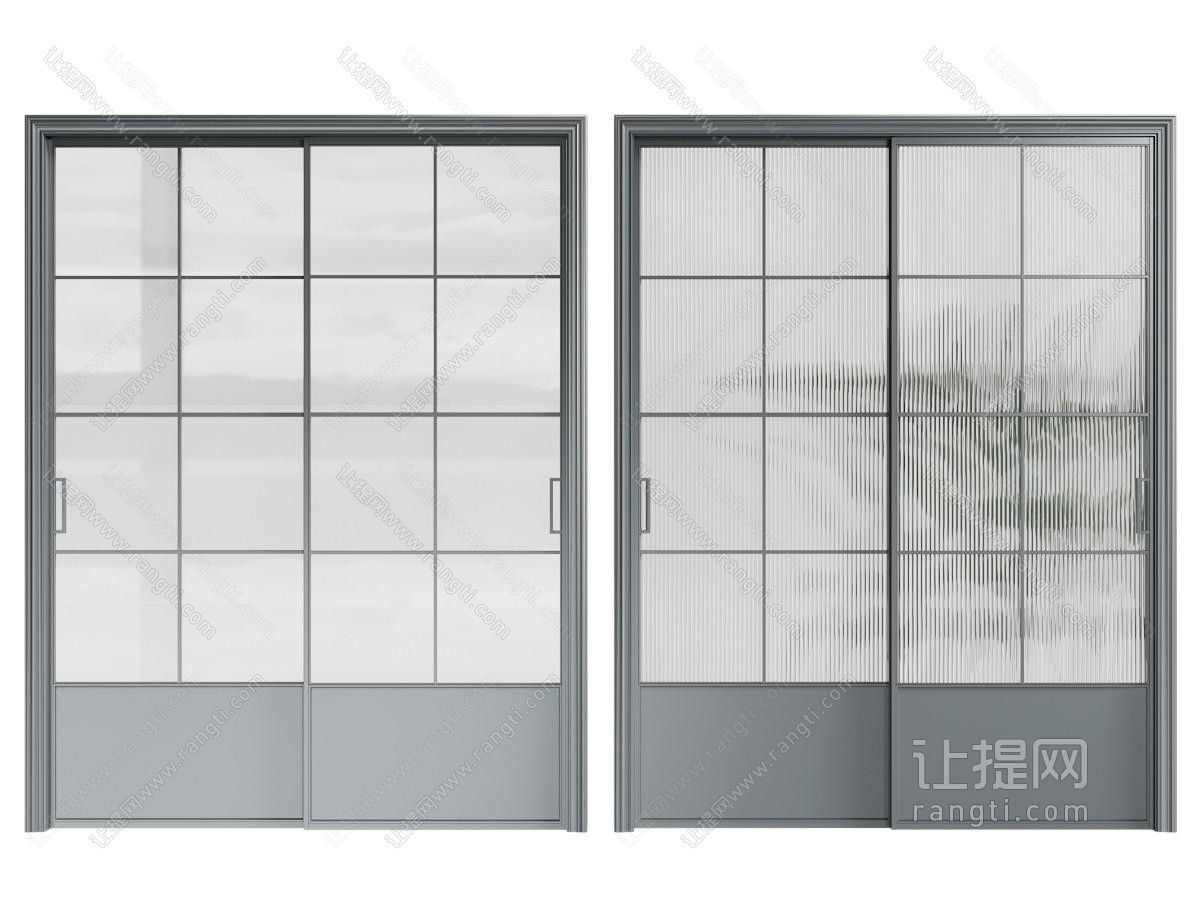 现代玻璃推拉门