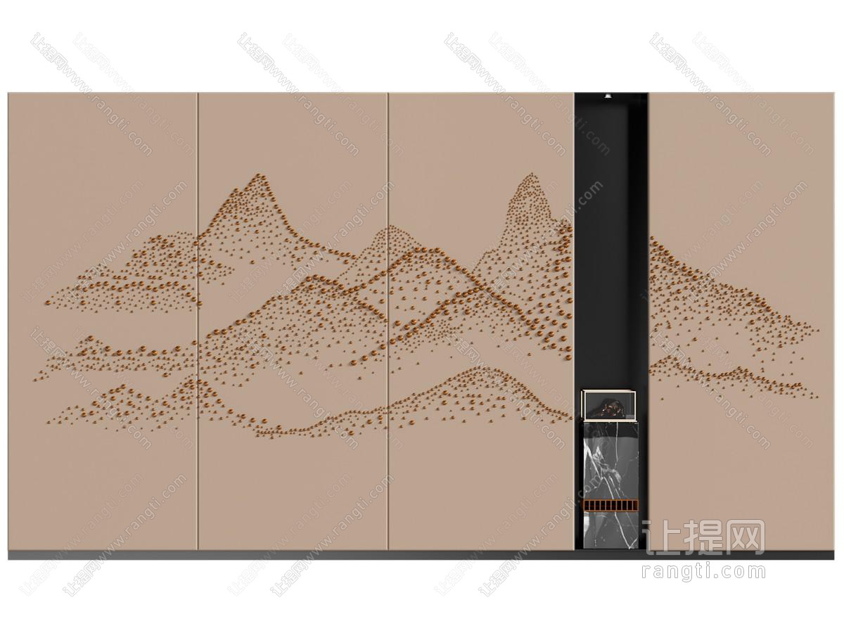 新中式背景墙