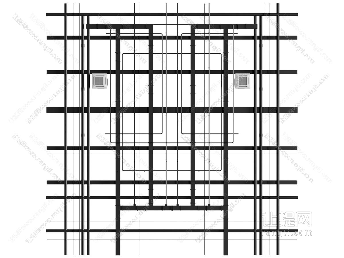 现代管道天花吊顶