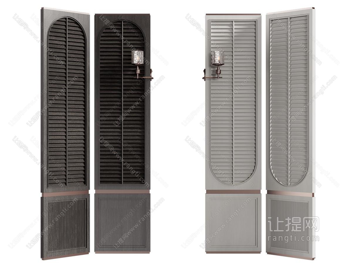 法式百叶柜门隔断