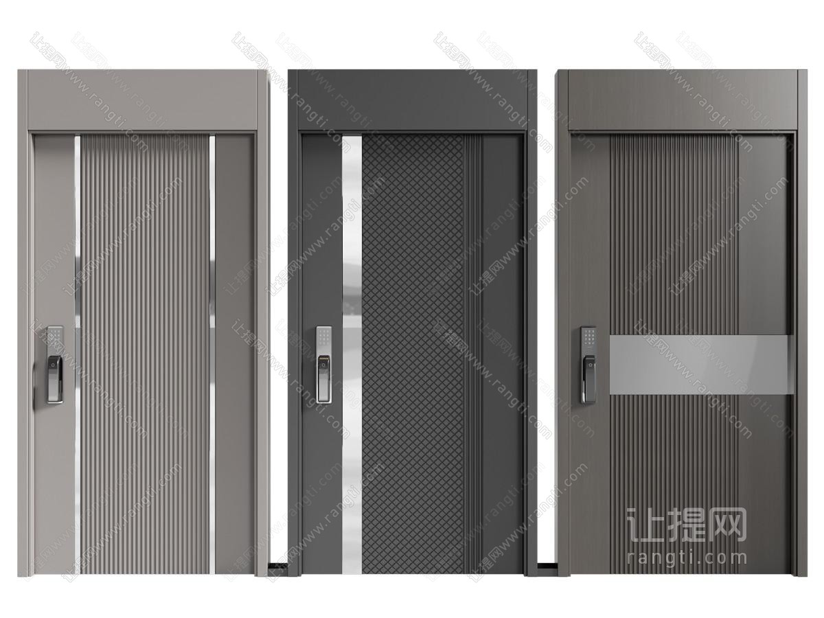 现代密码锁入户门 平开门 防盗门