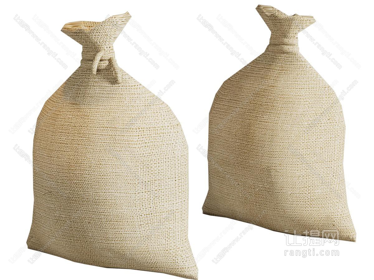 现代麻袋 麻包 收纳袋 摆件组合