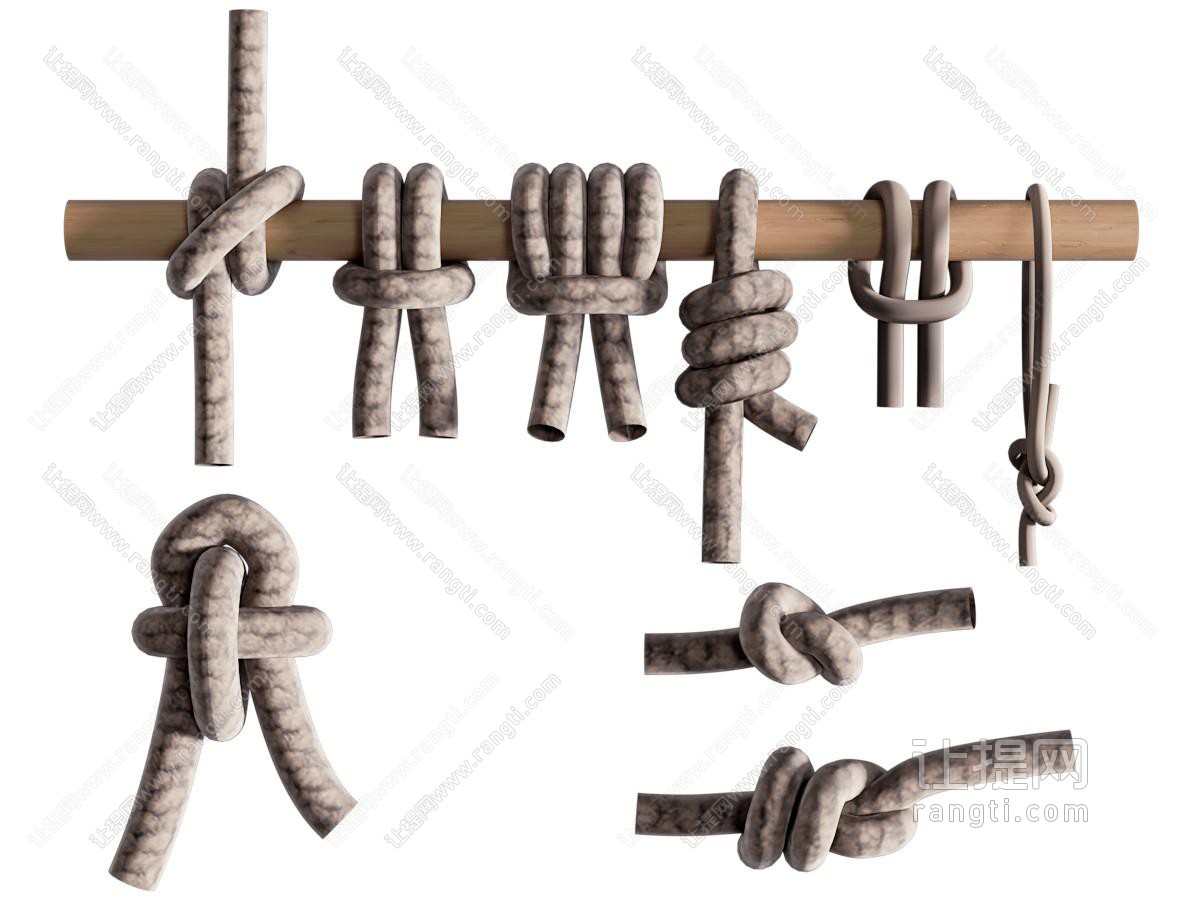 现代麻绳绳结