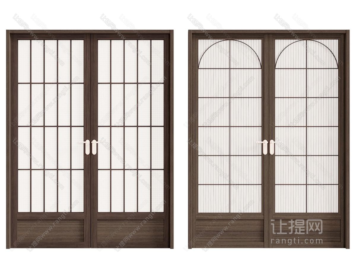 法式中古风玻璃双开门 房门