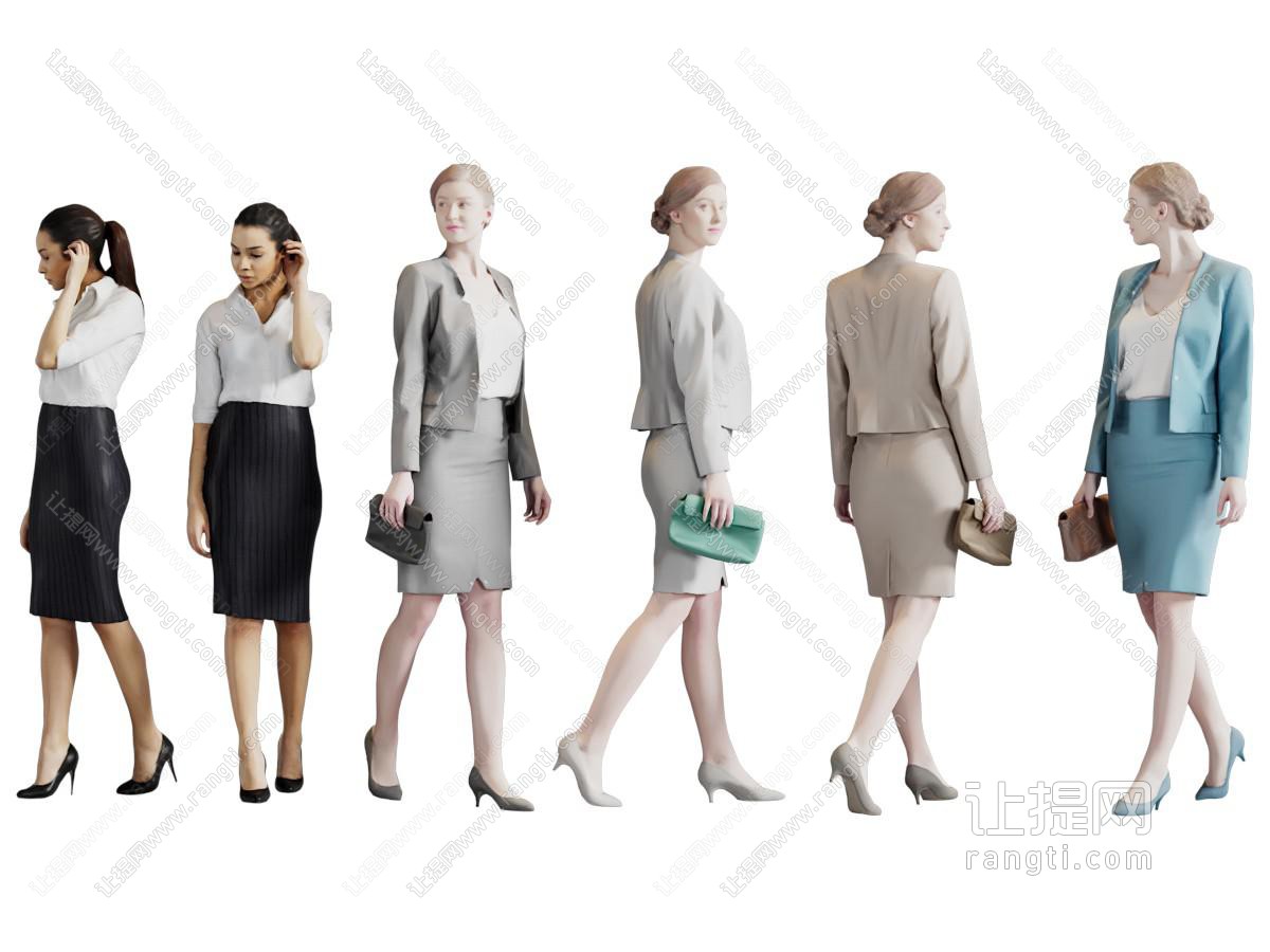 现代职业女性 女人 多人 人物