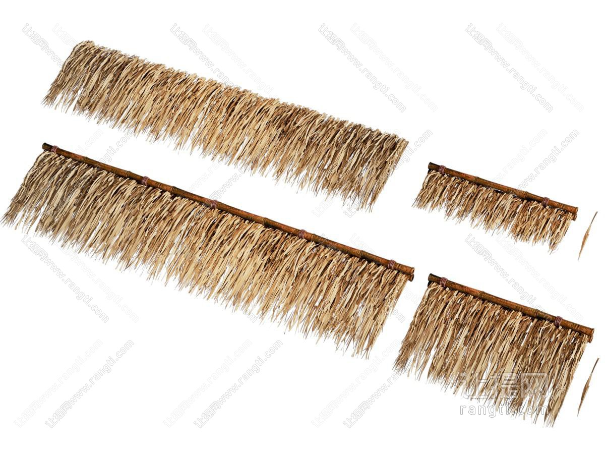 现代茅草棚 茅草屋顶 遮阳棚