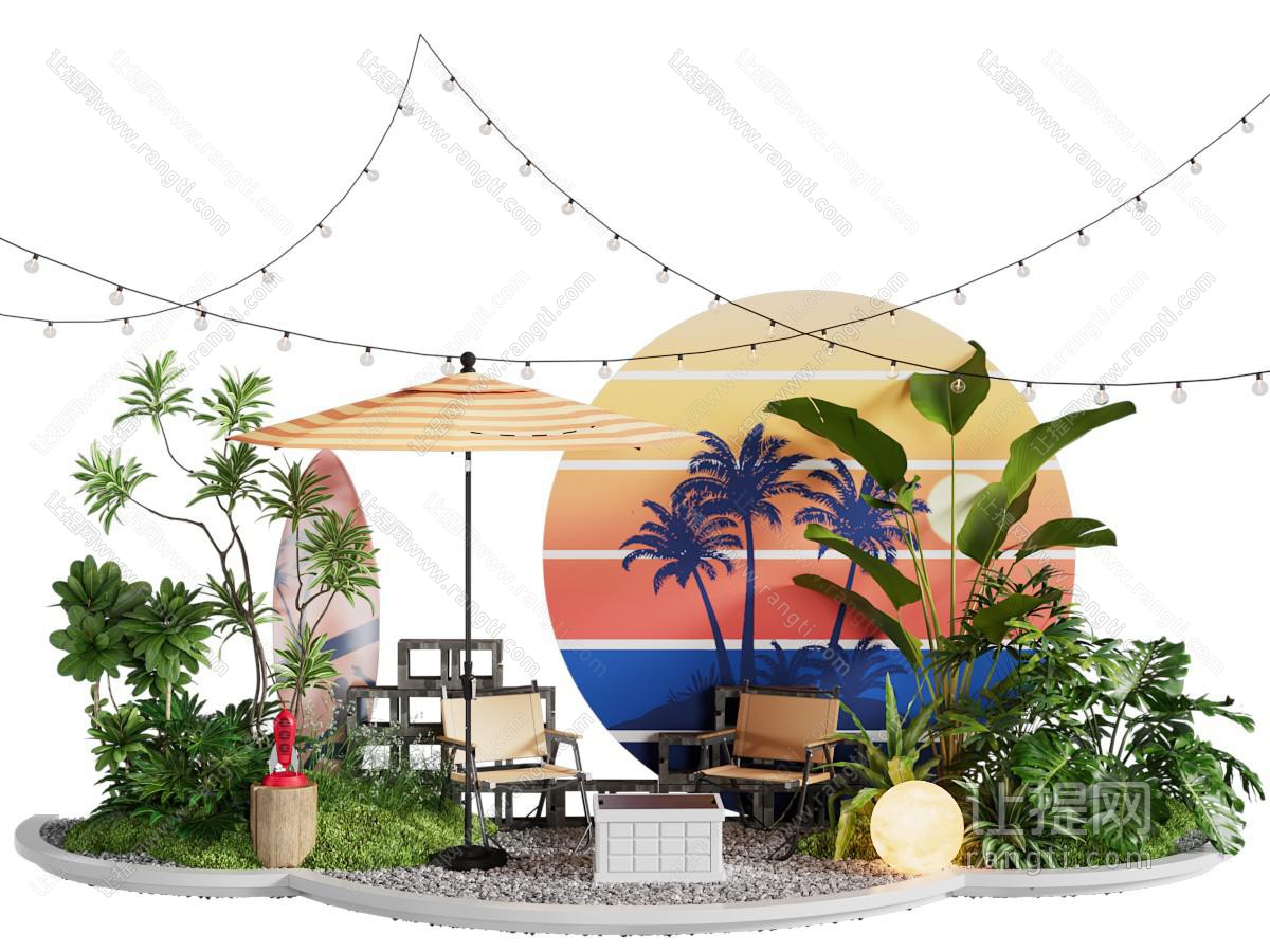 现代营地美陈 网红拍照打卡点