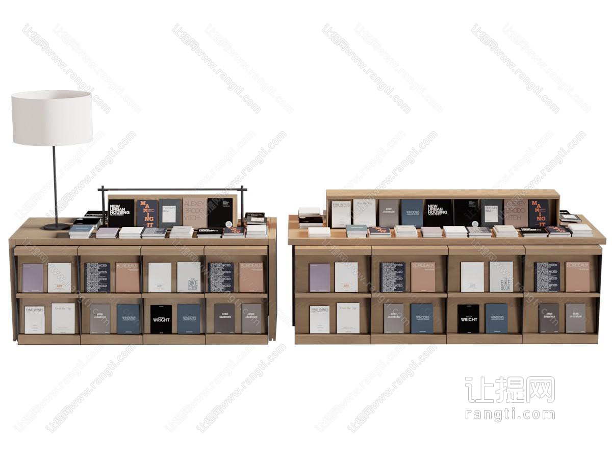 现代书柜 书架 展台 展柜