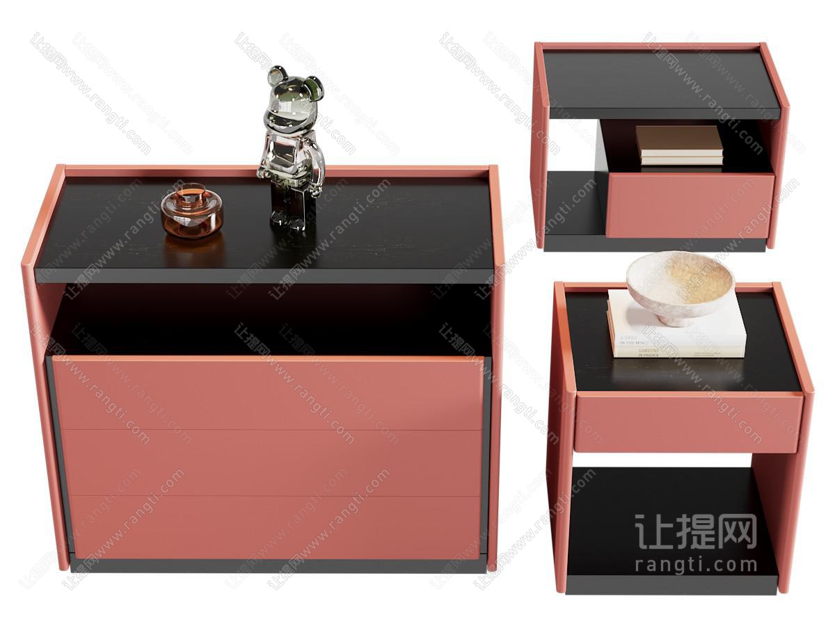 现代床头柜