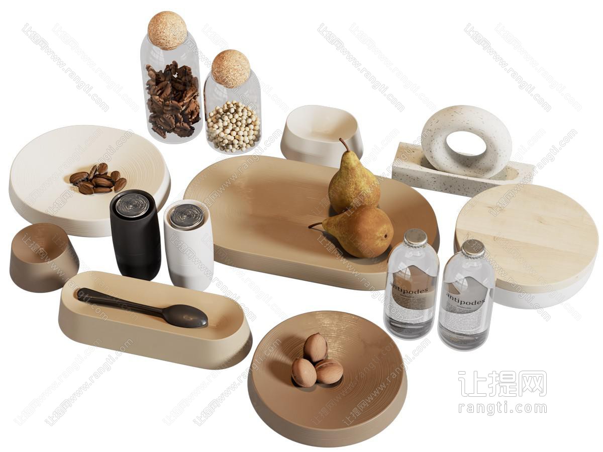 现代砧板 调料瓶 厨房用品