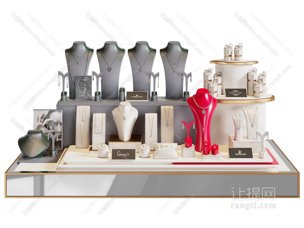 现代珠宝首饰展览展示台 展柜