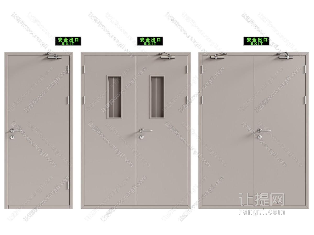 现代双开门 平开门 消防门 防火门 消防设备