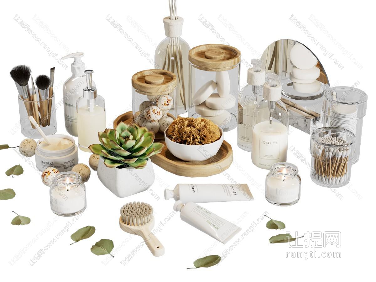 现代洗护用品 棉签 卫浴小件