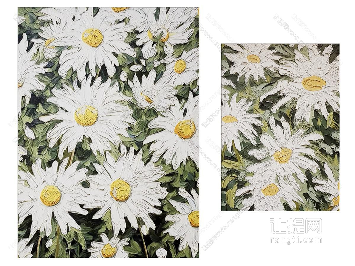 现代花朵装饰挂画
