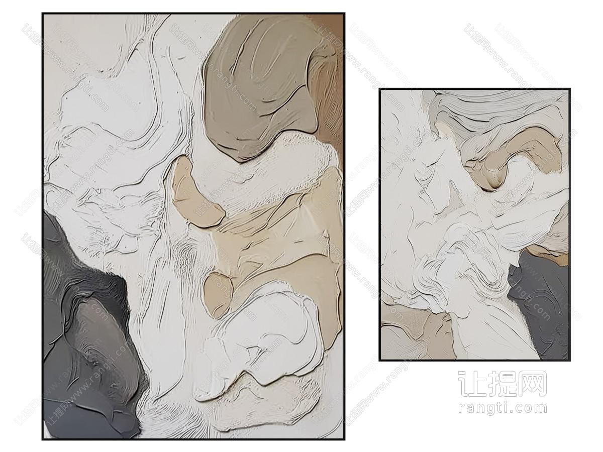 现代装饰挂画 肌理画