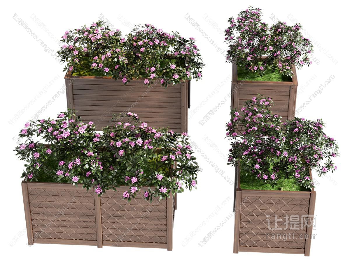 现代户外花箱 花卉盆景盆栽植物