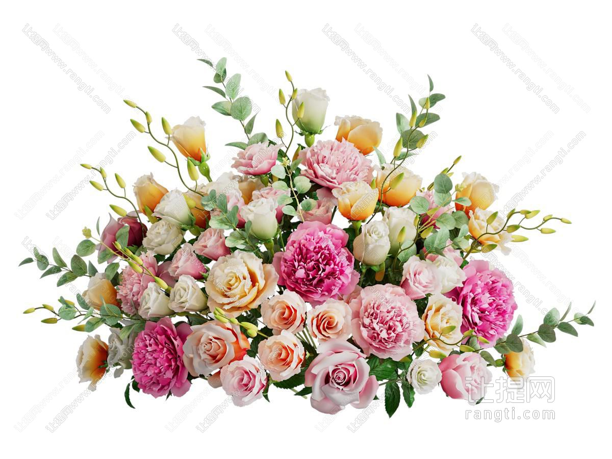 现代花朵花卉 花束美陈