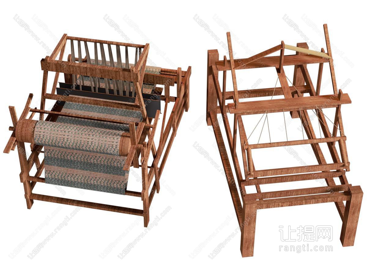 新中式中古织布机 生活用品