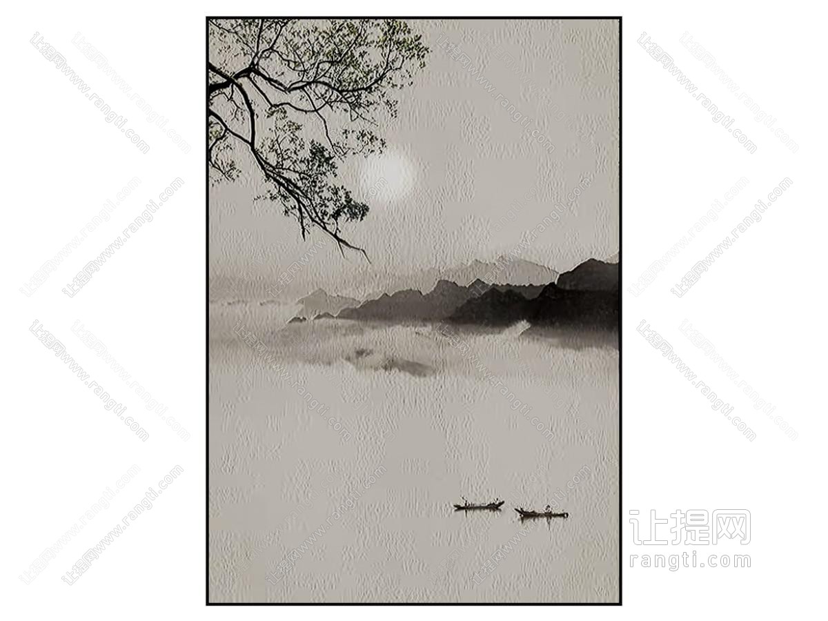新中式山水装饰挂画