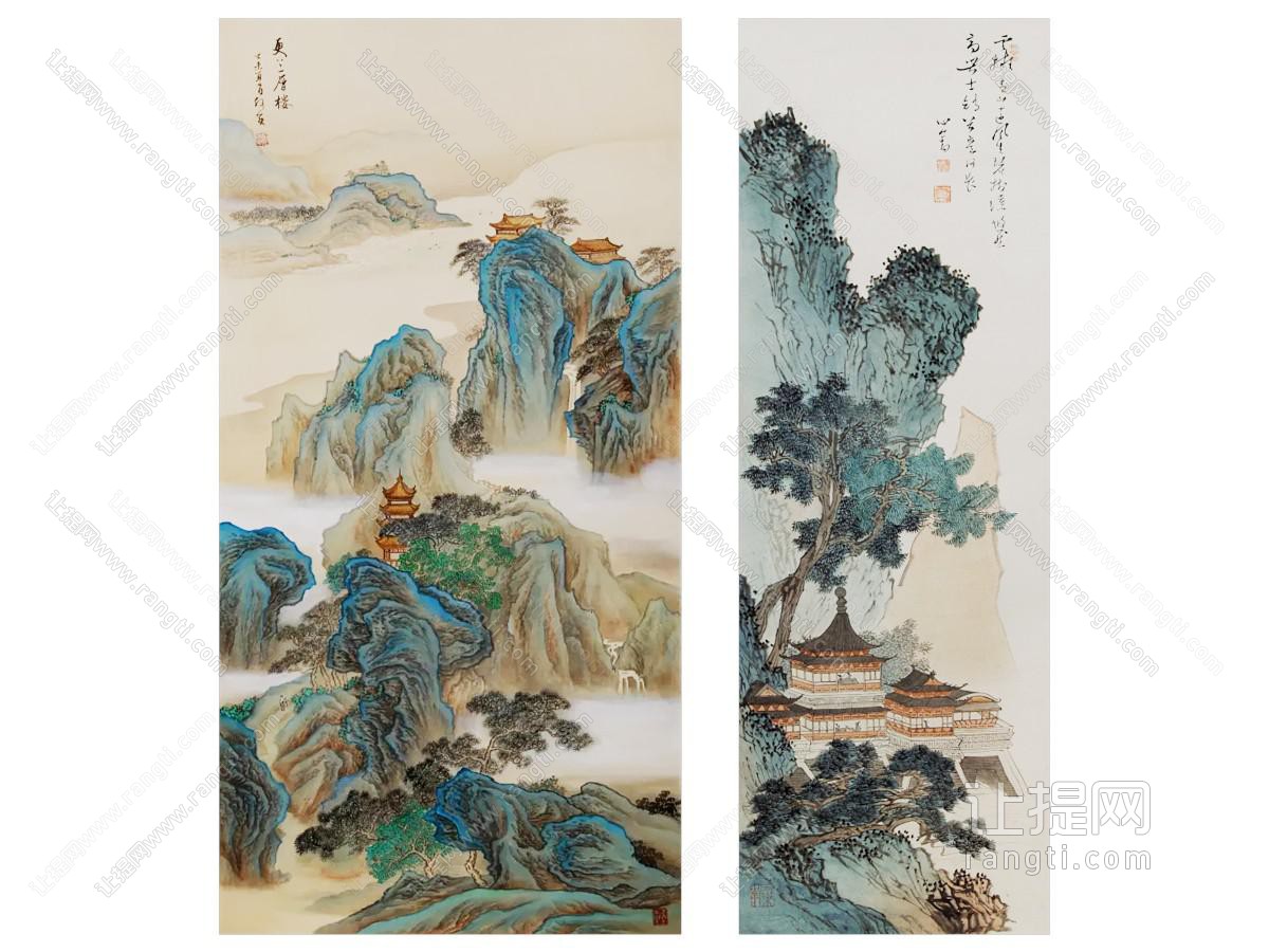 新中式山水装饰挂画