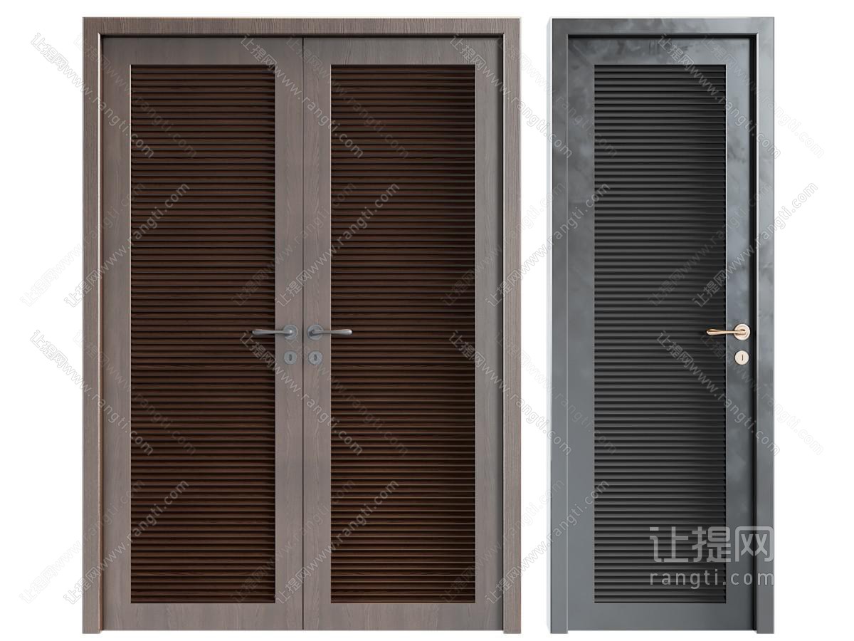 现代百叶门 双开门 单开门
