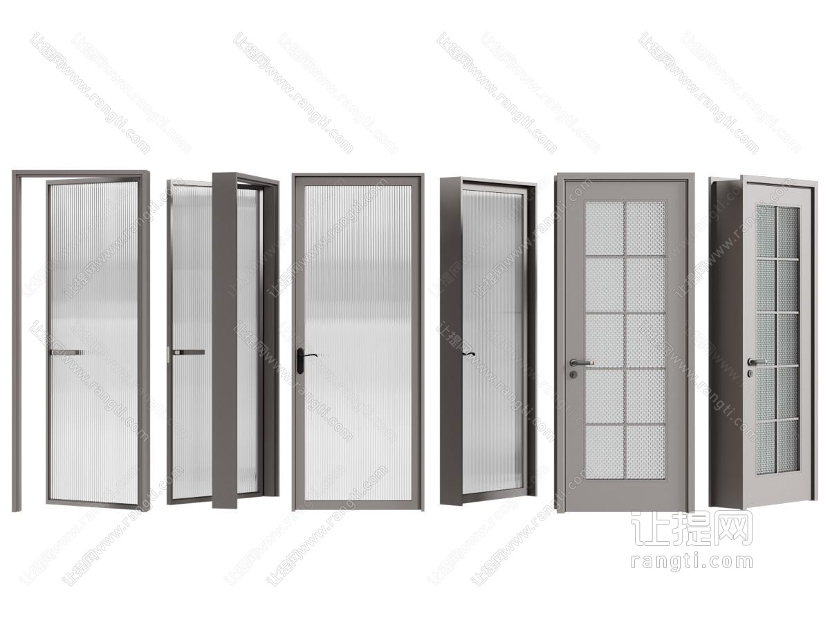 现代玻璃平开门 房门