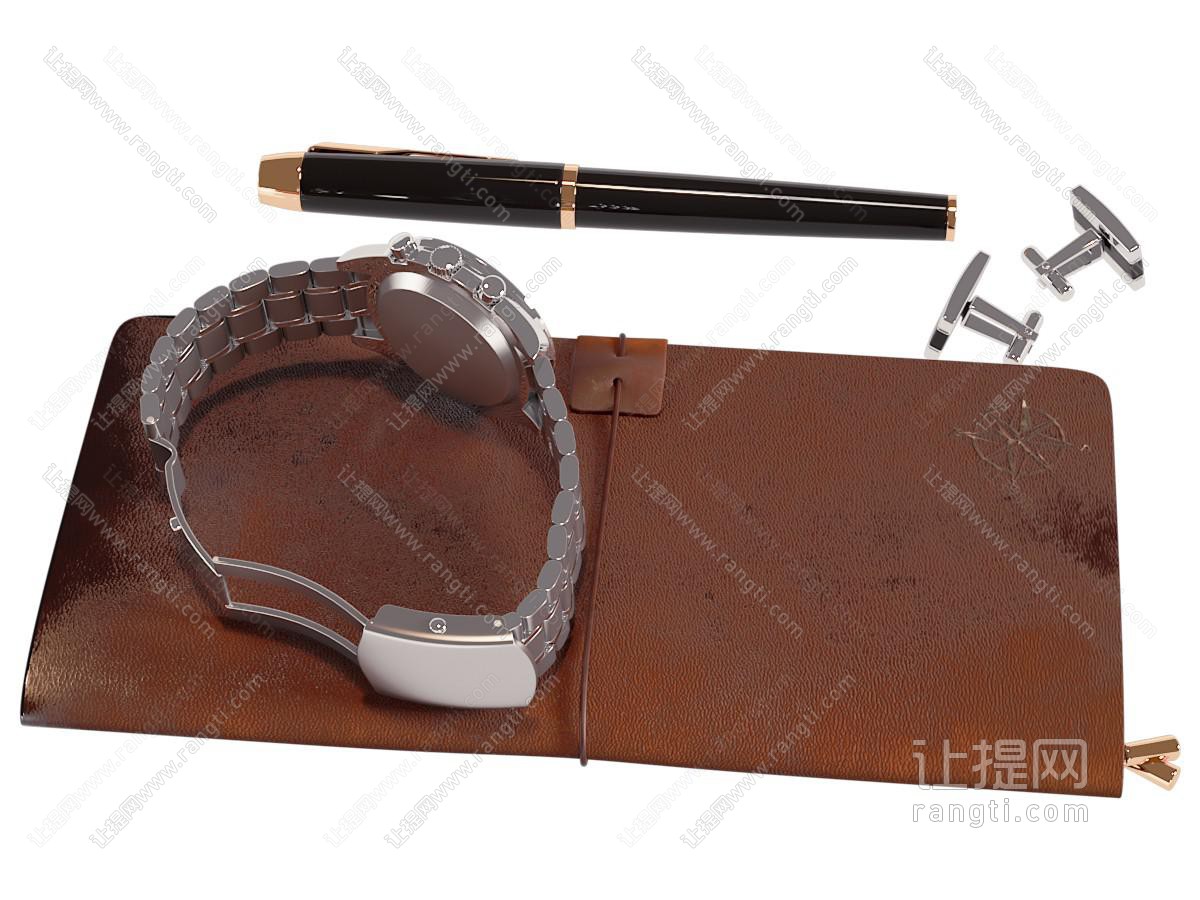现代手表 笔 摆件组合