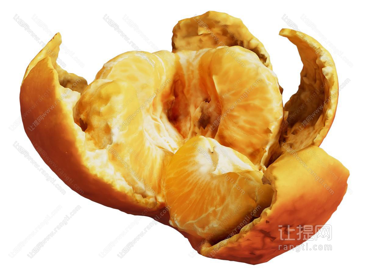 现代剥开的橘子 水果食物