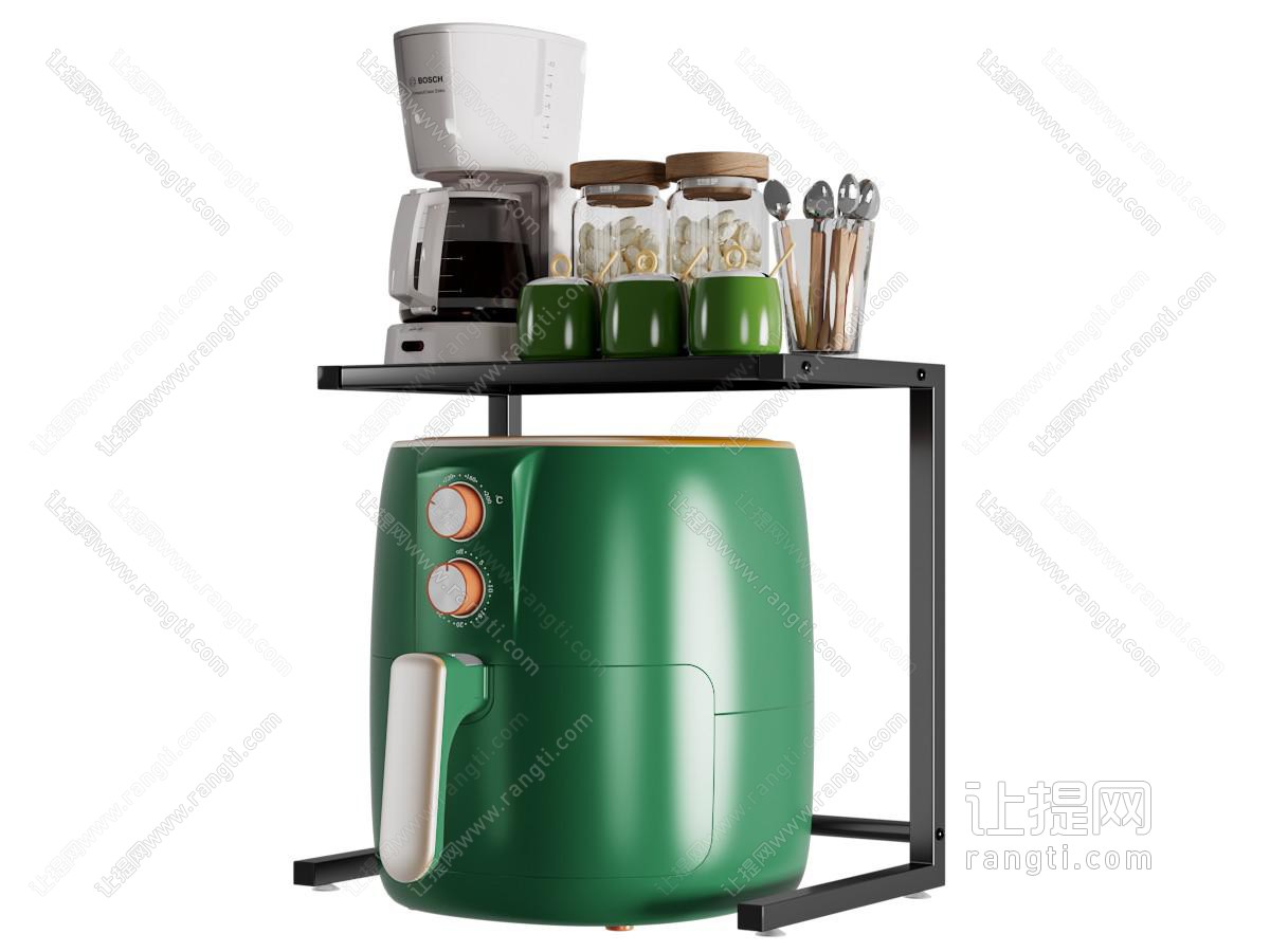 现代厨房电器 用品置物收纳架